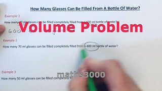 How Many Glasses Can Be Filled Completely From A Full Bottle Of Water [upl. by Tierney]