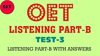 OET listening practice material PartB [upl. by Cassaundra882]