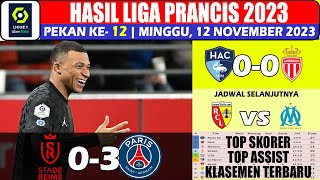 Reims vs PSG  Hasil Liga Prancis Tadi Malam Ligue 1 Pekan Ke 12 2023 [upl. by Stanwood884]