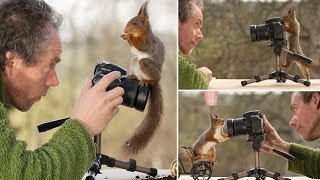 Say nuts Nifty squirrels turn nature photographer into their subject as they get behind the camera [upl. by Renckens]