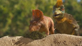 Troodon hunts Pachyrhinosaurus baby in front of pack amp regrets it  Walking with Dinosaurs 3D [upl. by Yunick763]