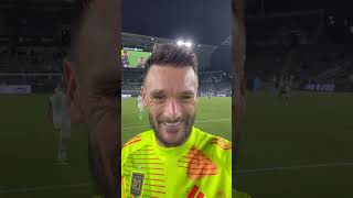 🗣️ Happy for my first assist  Hugo Lloris with an assist and clean sheet LAFC Lloris HugoLloris [upl. by Yelsnya]