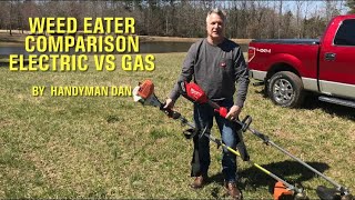 Weed Eater Comparison Electric vs Gas [upl. by Bilak]