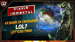 Im Vs 4x Barb 2x Crusader  WTF  Insane BG MATCH  Diablo Immortal [upl. by Timrek715]