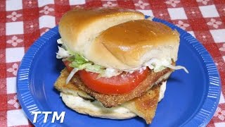 How to Make Easy Fried FishTilapiaFish Fillet Sandwich with Tarter Sauce Recipe [upl. by Kyte]