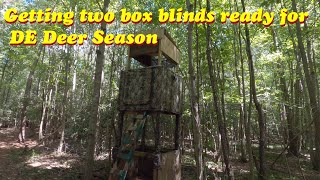 Getting two box blinds ready for DE Deer Season [upl. by Pevzner]