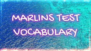 Marlins Test For Seafarer  Vocabulary [upl. by Seidnac]