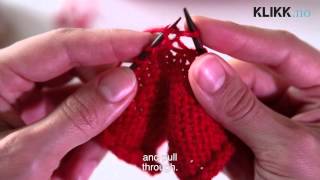 Strikkekurs Vridde vrange masker  Knitting Tutorial Purl through Back Loop [upl. by Enneire546]