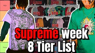 SUPREME Week 8 Tier List Fall Tees [upl. by Itsirk]