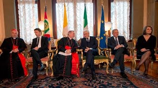 Mattarella a Palazzo Borromeo per la ricorrenza dei Patti Lateranensi [upl. by Paddie]