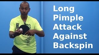 Long Pimple Attack Against Backspin  PingSkills  Table Tennis [upl. by Ahsaf]