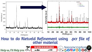 How to do Rietveld Refinement using pcr file of other material [upl. by Remle]