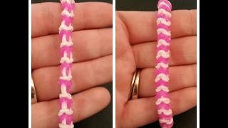 New quot Tight Ropequot Rainbow Loom BraceletHow To Tutorial [upl. by Ekez99]