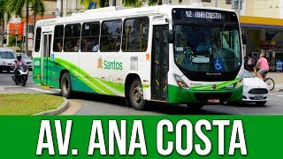 Avenida Ana Costa SantosSP  Movimentação de Ônibus 125 [upl. by Norra]