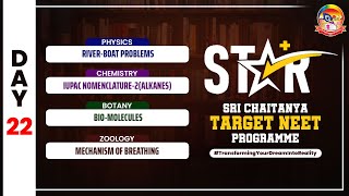 Day 22  STAR  BIOMOLECULES amp MECHANISM OF BREATHING  NEETPreparation  srichaitanyagosala [upl. by Marlow]