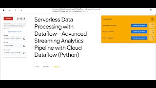 ServerlessDataProcessingwithDataflowAdvancedStreaming AnalyticsPipeline with CloudDataflow Python [upl. by Salokkin618]