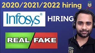 Infosys Hiring Real or Fake  Complete Proof  Infosys Hiring 2020 2021 amp 2022 Batch [upl. by Synn]