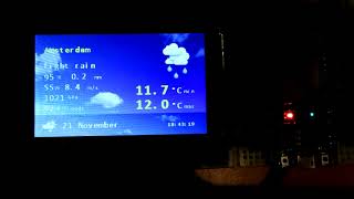 ESP32 Nextion weather forecast station test  20171121 [upl. by Weiman]