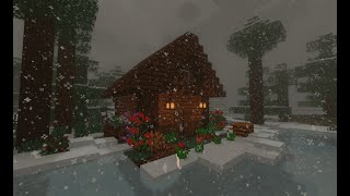 Minecraft Snowy House build [upl. by Wileen777]