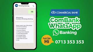 ComBank  WhatsApp Banking  Sinhala 2021 [upl. by Ambros]