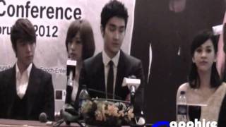 120217 Skip Beat Press Conference Part 2 DongHae SiWon amp Ivy [upl. by Asillim896]