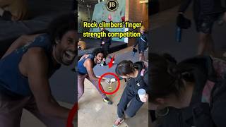 Rock climbers finger strength competition [upl. by Lasser]