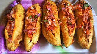 Mirchi Bajji Recipe  Chilli Bajji  मिर्ची भजिया रेसिपी  Mirapakaya Bajji  Menasinakai Bajji [upl. by Llekcor]