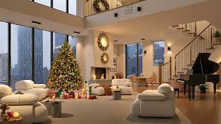 Christmas Jazz at Cozy Christmas Ambience 🎄 Winter Apartment with Jazz Relaxing Music for Unwind [upl. by Llerrut]