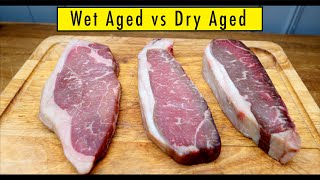 WetAged vs Dry Aged USDA Prime New York Strip Steak UK Sirloin [upl. by Enaoj17]