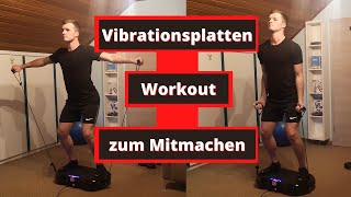 Vibrationsplatten Übungen Komplettes Workout zum Mitmachen für Anfänger und Fortgeschrittene [upl. by Aihseit]