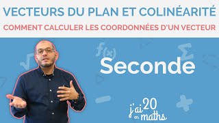 Comment calculer les coordonnées d’un vecteur  Vecteurs du plan et colinéarité  Seconde [upl. by Maisey325]