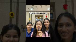 TELEPATHY CHALLENGE PART 1🗽 sisters friends telepathy challenge triplecharm shorts [upl. by Dyl422]