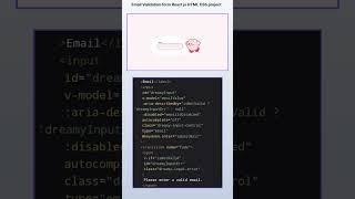 email Validation form in react js project  form validation in react JS 2024 [upl. by Trudnak219]