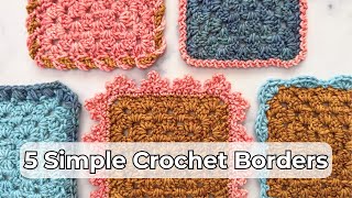 FAST and EASY Crochet Borders for Beginners  Crochet Edging for Blankets Tutorial [upl. by Krik352]