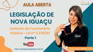 Legislação de Nova Iguaçu  Estatuto do Funcionário Público Parte 1 [upl. by Germano96]