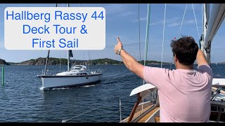 New Hallberg Rassy 44 Deck Tour and First Sail from Ellös Sweden Sailing Breezy Ep 3 HD 1080p [upl. by Elidad]