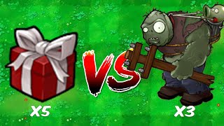 5 Red Boxes Vs 3 Zombie Nut Gargantuar  PvZ Hybrid Challenge [upl. by Wirth]