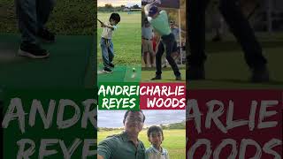 Charlie Woods and Andreis Swing Slow Mo shorts golf trending viral [upl. by Wurster81]