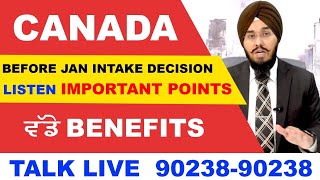 Important Points for Jan Intake CANADA Listen Before Decision Broadway Visa 9023890238 [upl. by Meeki]