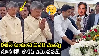 CM Chandrababu And Nara Lokesh Pays Last Tribute To Ratan Tata  Ratan Tata Passed Away [upl. by Hopkins]