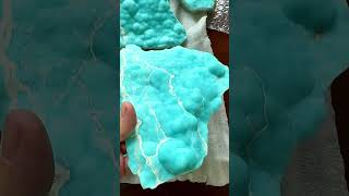 NEW ARRIVALS Top grade Hemimorphite slabs sooooooo blue [upl. by Yatnod54]