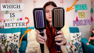 How to Choose the Best Hair Straightener Brush for Your Hair Type  VEGA Litstyle L1 vs Philips [upl. by Esta]