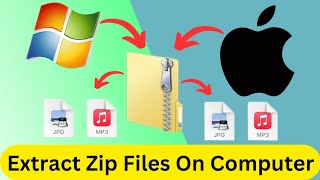 How to Extract Zip Files on Computer WindowsMac  Unzip Files on Pc [upl. by Gass]