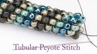 Artbeads Quick Tutorial  Tubular Peyote Stitch with Leslie Rogalski [upl. by Rubel646]