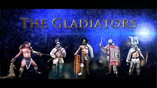 THE GLADIATORS  4 Live Ancient Roman Gladiator Combats Murmillo Thraex Secutor Retiario [upl. by Mairam728]