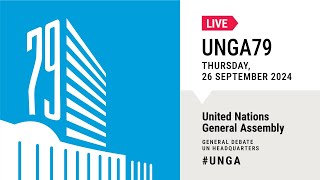 UNGA 79 General Debate Live Palestine European Union amp others  26 September 2024 Day 3 [upl. by Sirdna694]