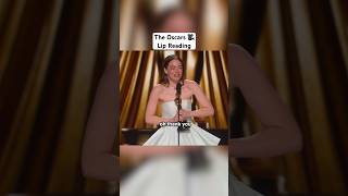 Lip reading Emma Stone Oscars speech 😉 oscars [upl. by Burford]