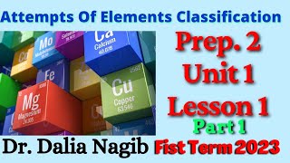 Science Prep 2 first term Unit 1 lesson 1 Attempts of Elements Classification P1 ساينس تانيه اعدادى [upl. by Nairret]