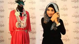 Tutorial Hijab TS4 Two Side Shawl Sifon amp Sateen  Black Flower ala Nuhijab 7 [upl. by Snah394]