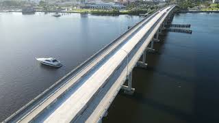 Caloosahatchee River Bridge Drone Footage 060124 [upl. by Nemhauser]